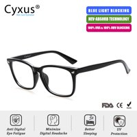 Cyxus Blue Light Blocking Computer Glasses with UV420 Protection Anti Eyestrain Headaches Black Frame for Men & Women