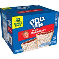 Kellogg's Pop-Tarts Frosted Strawberry Toaster Pastries - Fun Breakfast for Kids, Family Pack (32 Count)
