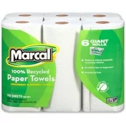 Marcal Paper Towels, U-Size-It, 6 Giant Rolls