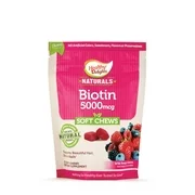Healthy Delights Naturals Biotin Soft Chews, Wild Berry, 5000 Mcg, 30 Ct