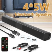 Powerful 20W 2000mAh 21.5'' h Sound Bar TV Soundbar Home Theater Wireless Audio Speaker Subwoofer For PC Laptop Tablet Smartphone TF AUX