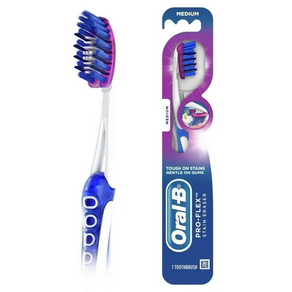 Oral-B Pro-Flex Stain Eraser Manual Toothbrush, Medium, 1 Ct