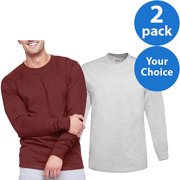 Yana Men's Beefy Long Sleeve T-shirt, 2 Pack