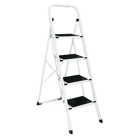 ZENY 4 Step Ladder Portable Folding Step Stool with Handgrip Anti-Slip, Wide Platform Steps, 330 lbs Capacity for Home and Kitchen