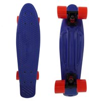 veZve Mini Cruiser Skateboard Complete for Kids Boys Girls, 22 inch, Navy Blue
