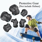 CoastaCloud 6PCS Adults Teens Childrens Youths Kid's Skateboard Gear Guard Elbow Knee Wrist Safety Pads Skating Roller Cycling Blading for Bicycle, Skateboard, Scooter ,Outdoors Sports