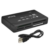 All in One CF XD SD Micro SD to USB Memory Card Reader Adapter Drive MultiCard Supports 64GB For PC Laptop Tablet Black