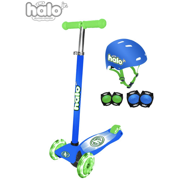 Halo Rise Above 3-Wheel Scooter Combo, Blue/Green