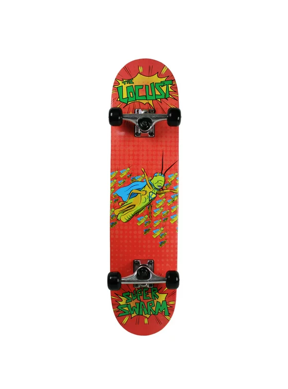 KROWN Skateboard SUPER BUG SERIES Youth THE LOCUST Red 7.25"