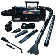 MetroVac Data Vac Pro MDV-2BA Portable Vacuum Clearner - 780 W Motor - Bagged - 12 ft Cable Length - 72" Hose Length - 635.8 gal/min - 6.50 A - Black