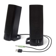 Computer USB Powered Monitor Speaker Sound Bar 3.5mm Audio Wired Soundbar Speaker Converts to Vertical Desktop Speaker