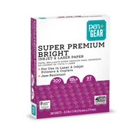 Pen + Gear Super Premium Bright Copy Paper, 8.5 x 11, 28 lb, 97 Bright, 300 Sheets
