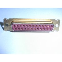 DBC-25SBF 25 Pin Female D-Sub Connector with Straight Dip Solder PCB Pins (1 piece) - DBC-25SBF