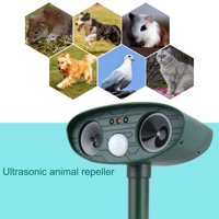 Cat Dog Ultrasonic Repellent Outdoor Solar Powered and Waterproof Animal Repeller Deterrent Scarer Pest Control