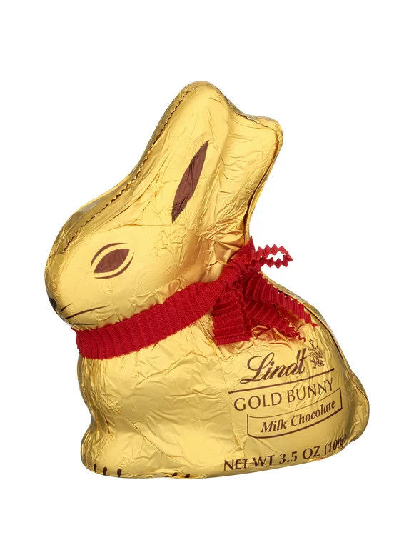 Lindt Gold Bunny, Milk Chocolate, Easter Chocolate Candy Bunny, 3.5 oz, 1 Count