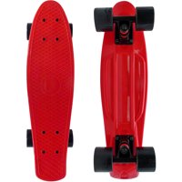 veZve Mini Cruiser Skateboard Complete for Kids Boys Girls, 22 inch, Red