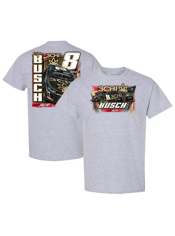 Men's Richard Childress Racing Team Collection Heather Gray Kyle Busch 3CHI Car T-Shirt
