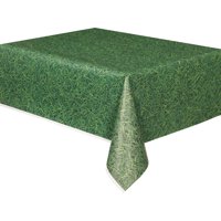 Green Grass Printed Plastic Party Tablecloth, 108 x 54in