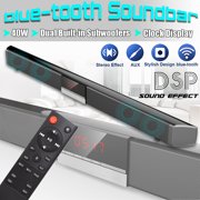 5.0 bluetooth Sound Bar Wireless Audio Home Theater Soundbar 60W Speaker for TV/PC/Phones/Gaming Machine (Black)