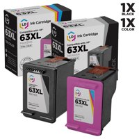 LD Products Remanufactured Replacement for HP 63XL High Yield Cartridge Set: 1 F6U64AN Black & 1 F6U63AN Color