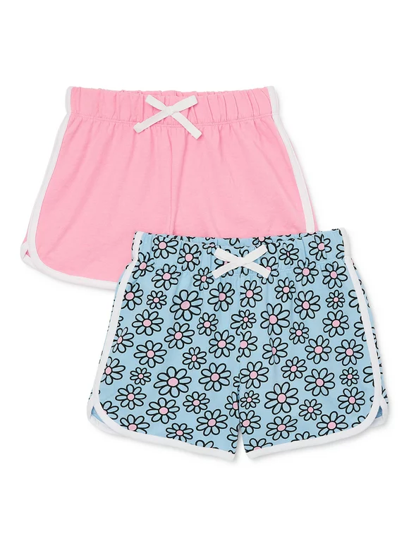 Sweet Butterfly Girls Dolphin Shorts, 2-Pack, Sizes 4-16