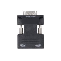 Meterk HD Female to VGA Male Adapter Support HD 1080P Video Signal Transmission with Audio Port for Monitor Projector TV PC Laptop