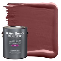 Better Homes & Gardens Interior Paint and Primer, Cabernet / Red, 1 Gallon, Satin