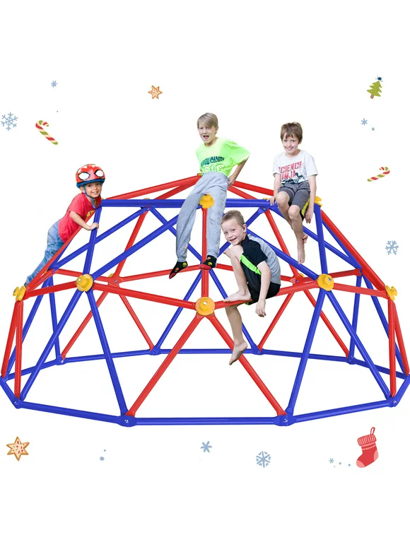 Zupapa 2023 Upgraded Dome Climber with 2-Year Warranty, Decagonal Geo Jungle Gym Supporting 735LBS with Much Easier Assembly, a Lot of Fun for Kids(10FT Purple)