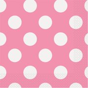 Polka Dot Paper Luncheon Napkins, Hot Pink, 16ct