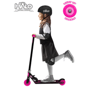 HALO Supreme Scooter with Super-bright light up wheels - Pink and Black