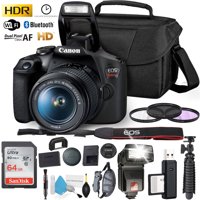 Canon Rebel T7 DSLR Camera with 18-55mm DC III Lens and 64GB Ultra Speed Memory Card, Case, Cleaning Kit, Flash, and more Fully Loaded Bundle