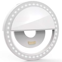 Selfie Ring Light, Rechargeable Portable Clip-on Selfie Fill Light with 36 LED for iPhone/Android Smart Phone Photography, Camera Video, Girl Makes up