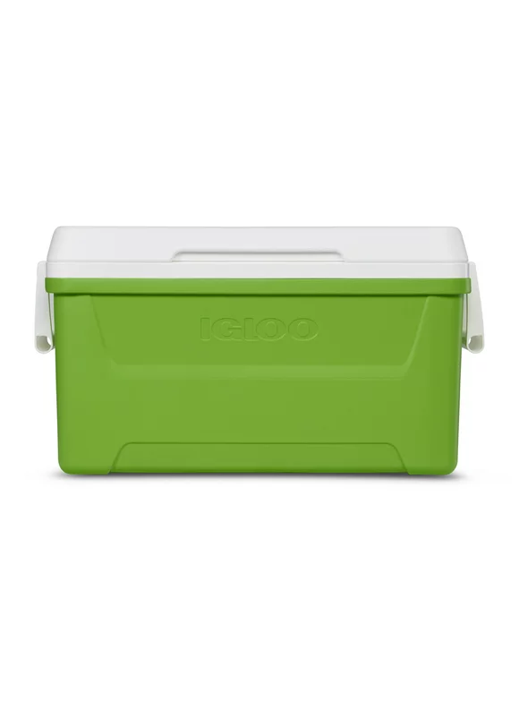 Igloo 48 qt. Hard Sided Ice Chest Cooler, Green and White