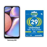 Lycamobile Samsung Galaxy A20 32GB Prepaid Smartphone with 3 Months of service included