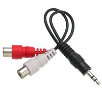 C&E 3.5mm Stereo to Dual RCA Audio Adapter Cable, 3.5mm Male to Dual RCA Female (Red/White), 6 Inch