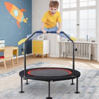 JCXAGR 40In Mini Trampoline, Children With Handles, Suitable For Indoor Or Outdoor Play