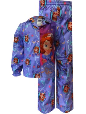 Disney Girls' Disney Sofia The First Flannel Purple Toddler Pajama 2T