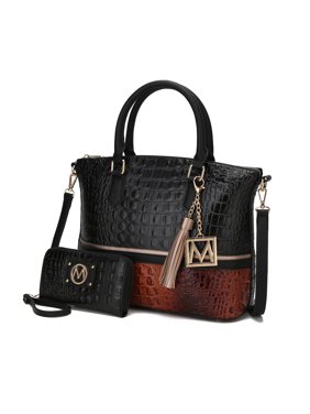 MKF Collection Autumn Handbag By Mia K. -Cognac Black