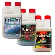 Canna Boost, Cannazym, Rhizotonic Plant Additives Hydroponic Nutrient Bundle (1 Liter)