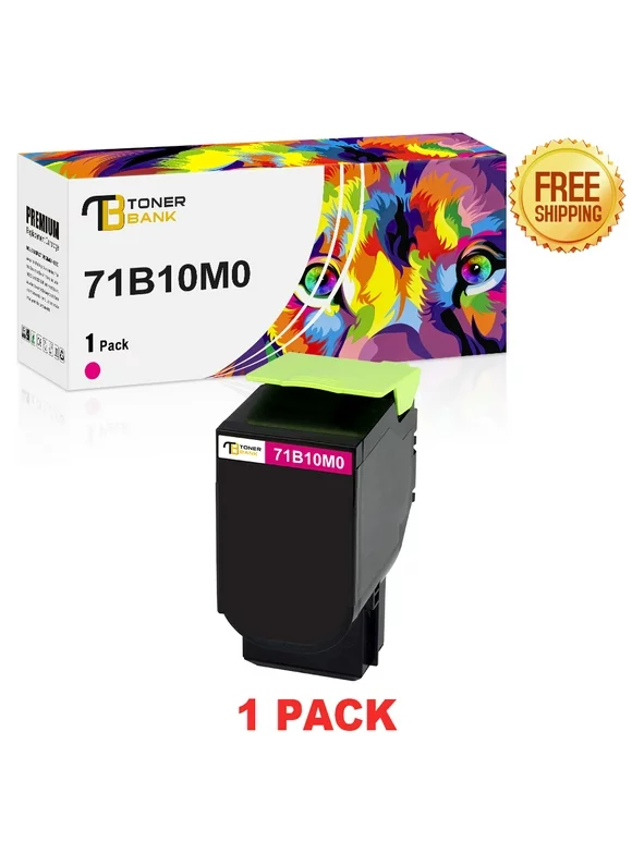 Toner Bank 1-Pack Compatible Toner for Lexmark 71B10M0/71B0030 CS317dn CS417dn CS517de CX317dn CX417de CX517de Ptiner Ink Office Supplies Magenta