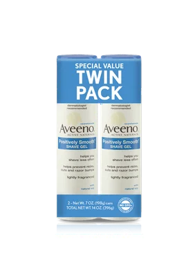 (2 Pack) Aveeno Positively Smooth Moisturizing Shave Gel, 7 oz