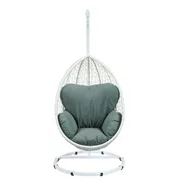 Sunisery Simple Style Patio Swing Chair, Sturdy Frame Hanging Egg Chair