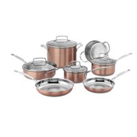 Cuisinart Chef's Classic Stainless Color Series 11 Piece Cookware Set, Copper