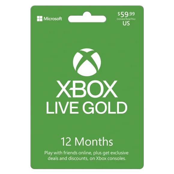 Xbox Live Gold 12 month [Physical Card]