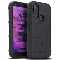 Case for CAT S62 PRO Phone, Nakedcellphone Special Ops Tactical Armor Rugged Shield Protective Cover [Anti-Fingerprint, Matte Grip Texture] - Black