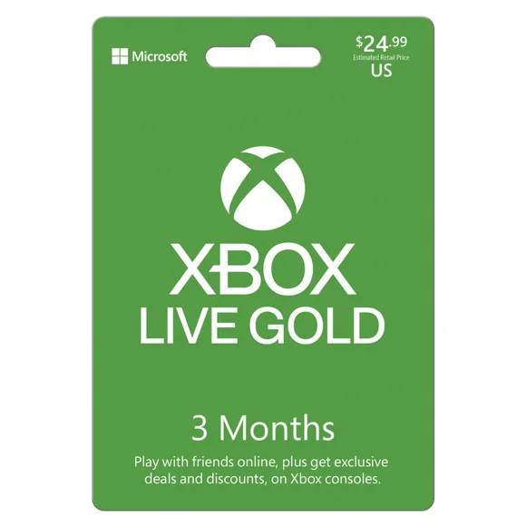 Xbox Live Gold 3 month [Physical Card]