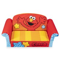 Marshmallow Furniture, Children's 2-in-1 Flip Open Foam Sofa, Sesame Streets Elmo, by Spin Master