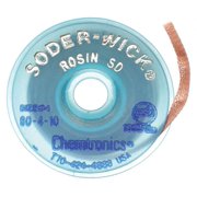 , 80-4-10, Desoldering Wick, 10 ft, 4, Copper, Rosin By Chemtronics