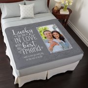 Personalized Lucky In Love Photo Plush Blanket