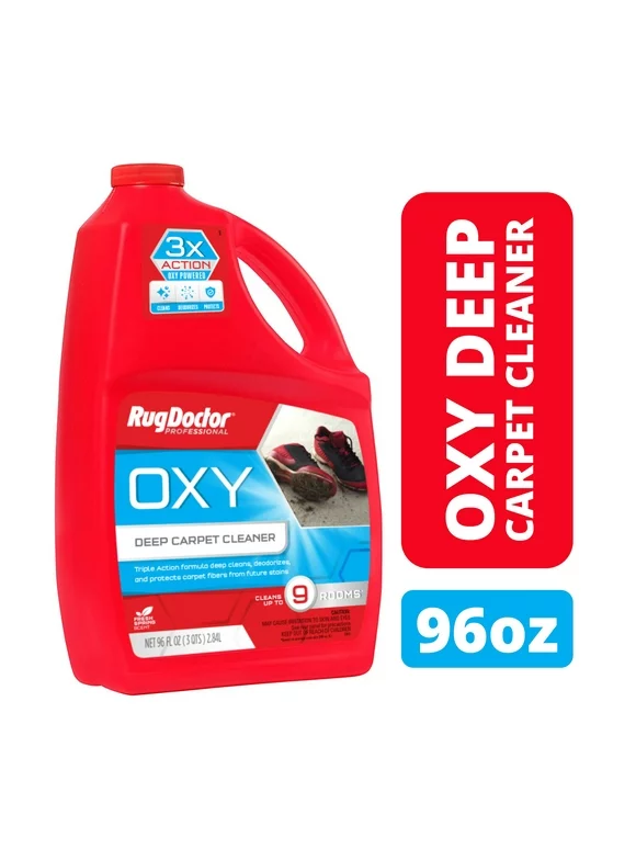 Rug Doctor Triple Action Oxy Deep Carpet Cleaner, Non-Toxic Formula, 96 Ounce